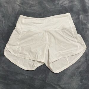 LuluLemon speed up low rise lined shorts 2.5” white